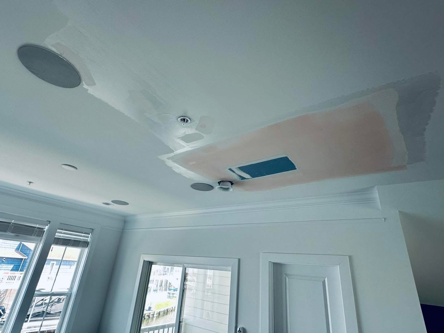 Ceiling patch repair in waterfront condo