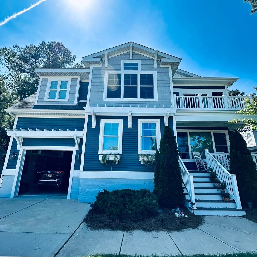 Blue coastal home, Delaware shore
