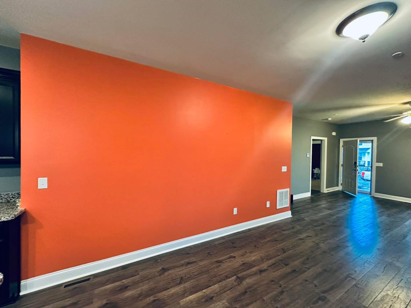 Bold orange accent wall, Delaware