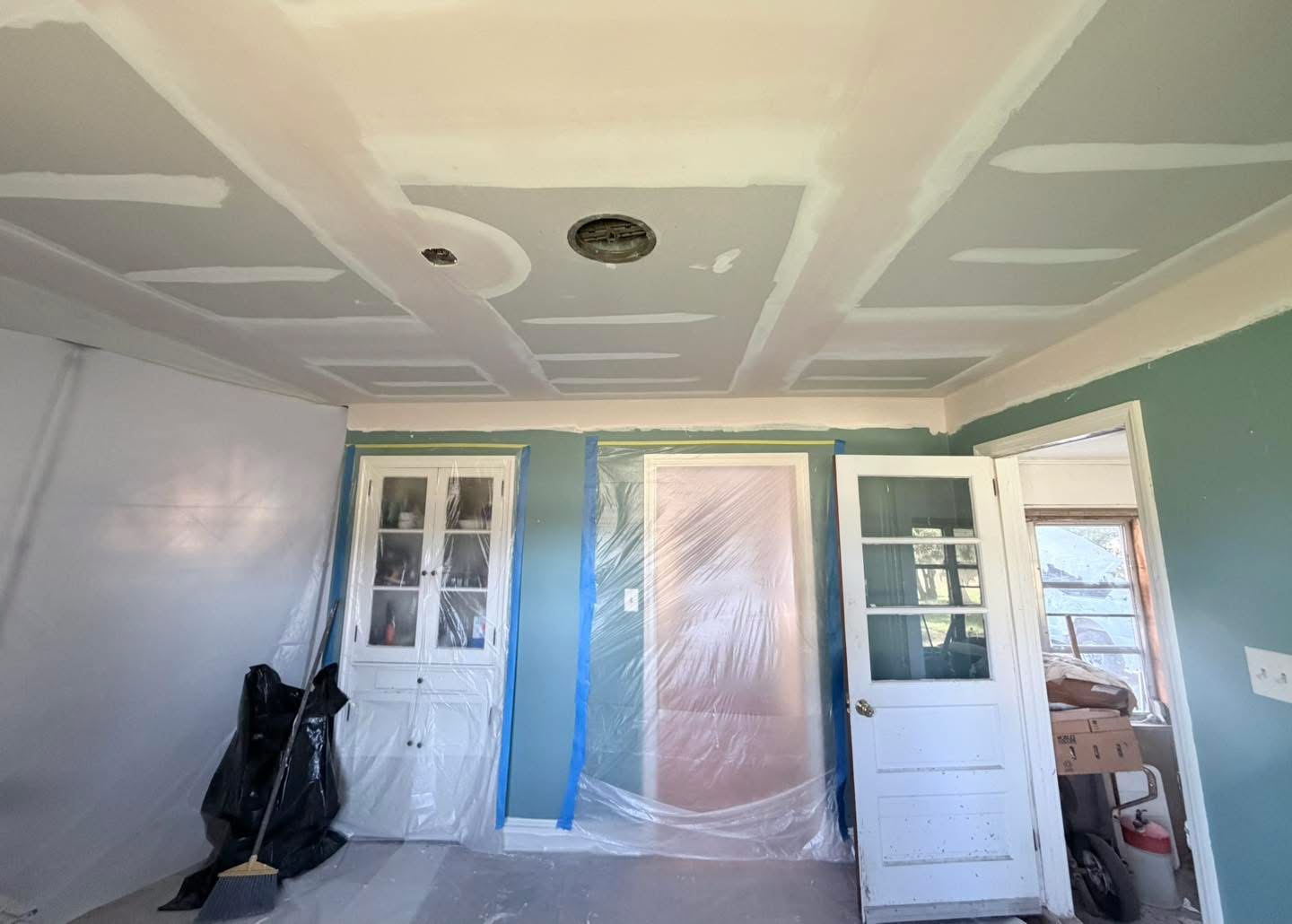 Ceiling repair in progress, Dagsboro DE