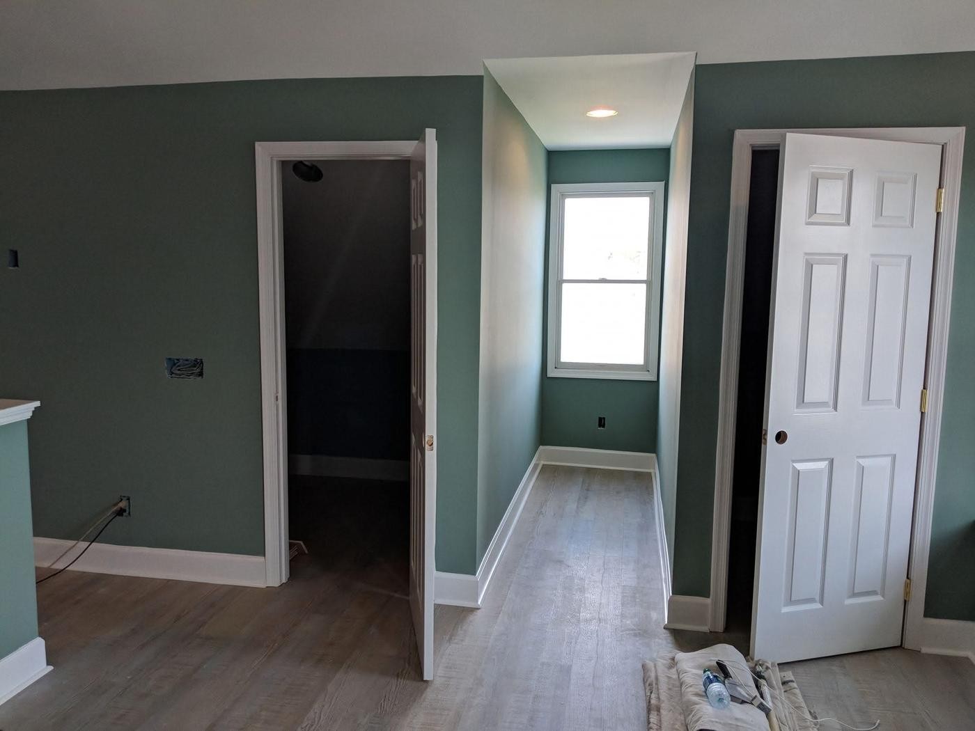 Completed room — fresh paint over repaired drywall — Frankford area