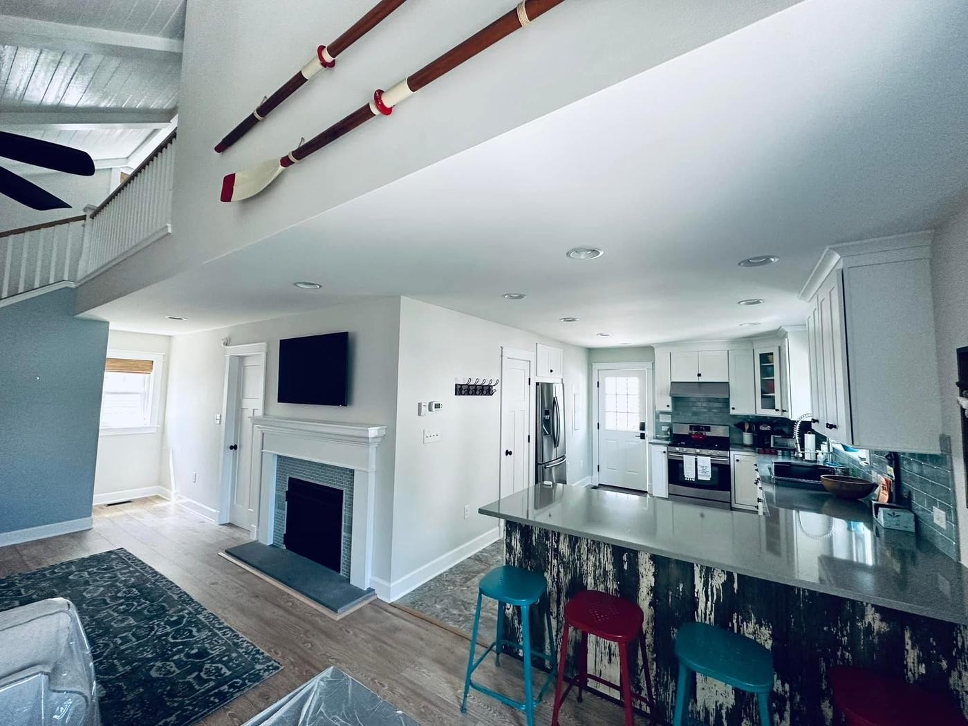 Drywall repair and paint — coastal beach house — Broadkill Beach area
