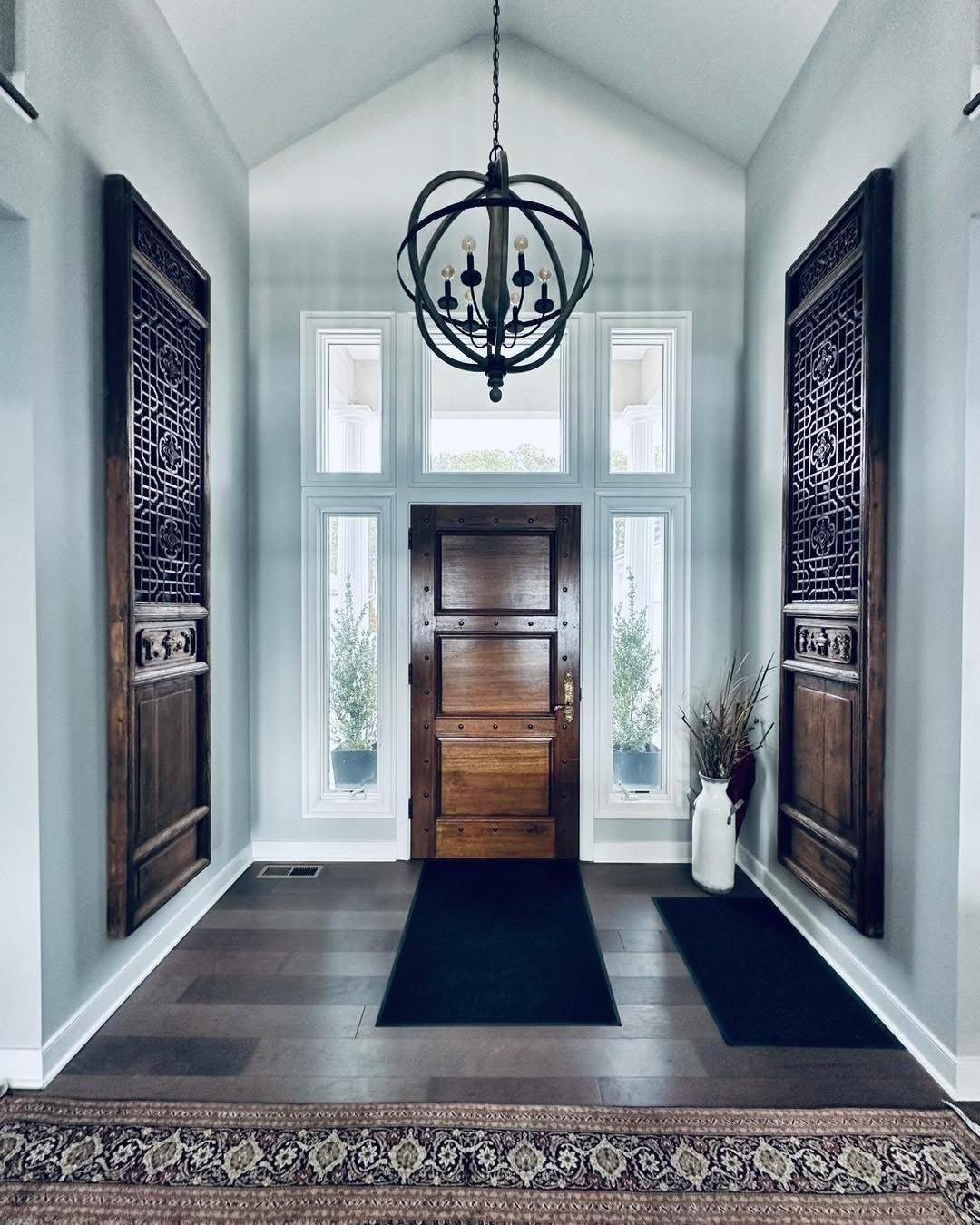 Foyer repair — symmetrical foyer, antique doors — Laurel area