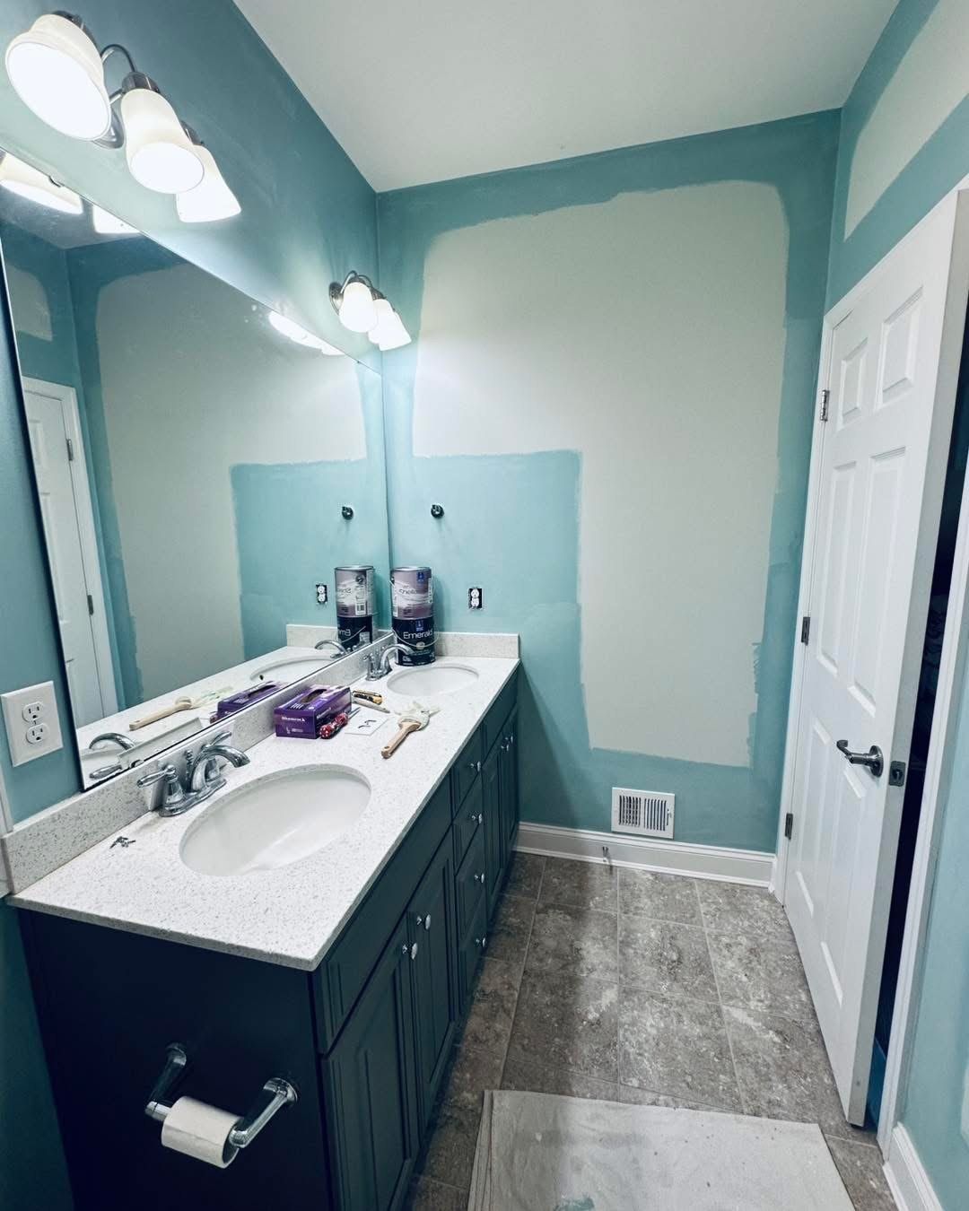 Bethany Beach Aquaverde bathroom repaint project photo 2