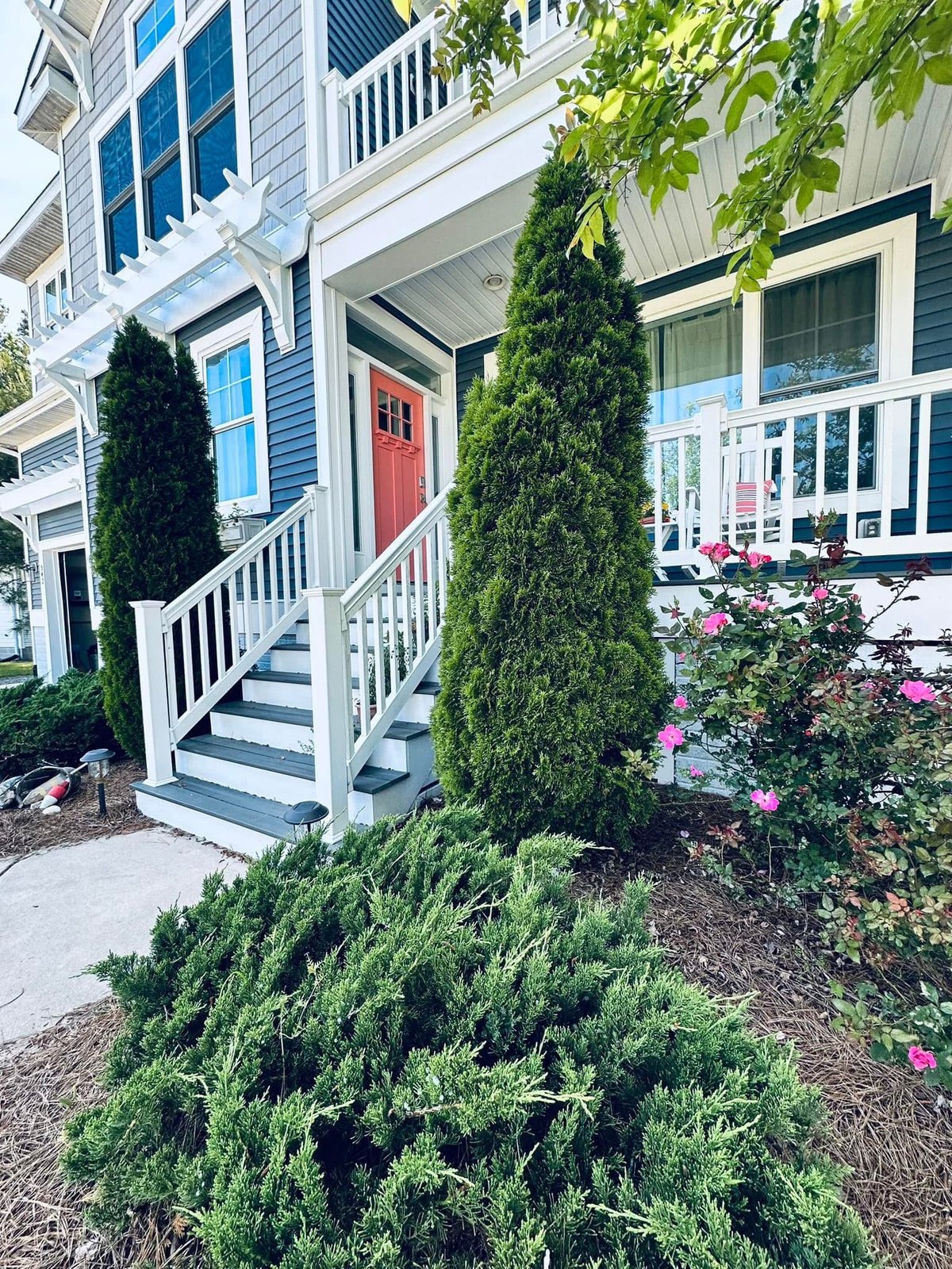 Bethany Beach completed exterior trim and Coral Odyssey entry door