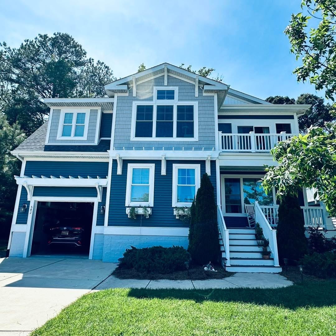Bethany Beach completed gable, cornice, and porch painting photo 13