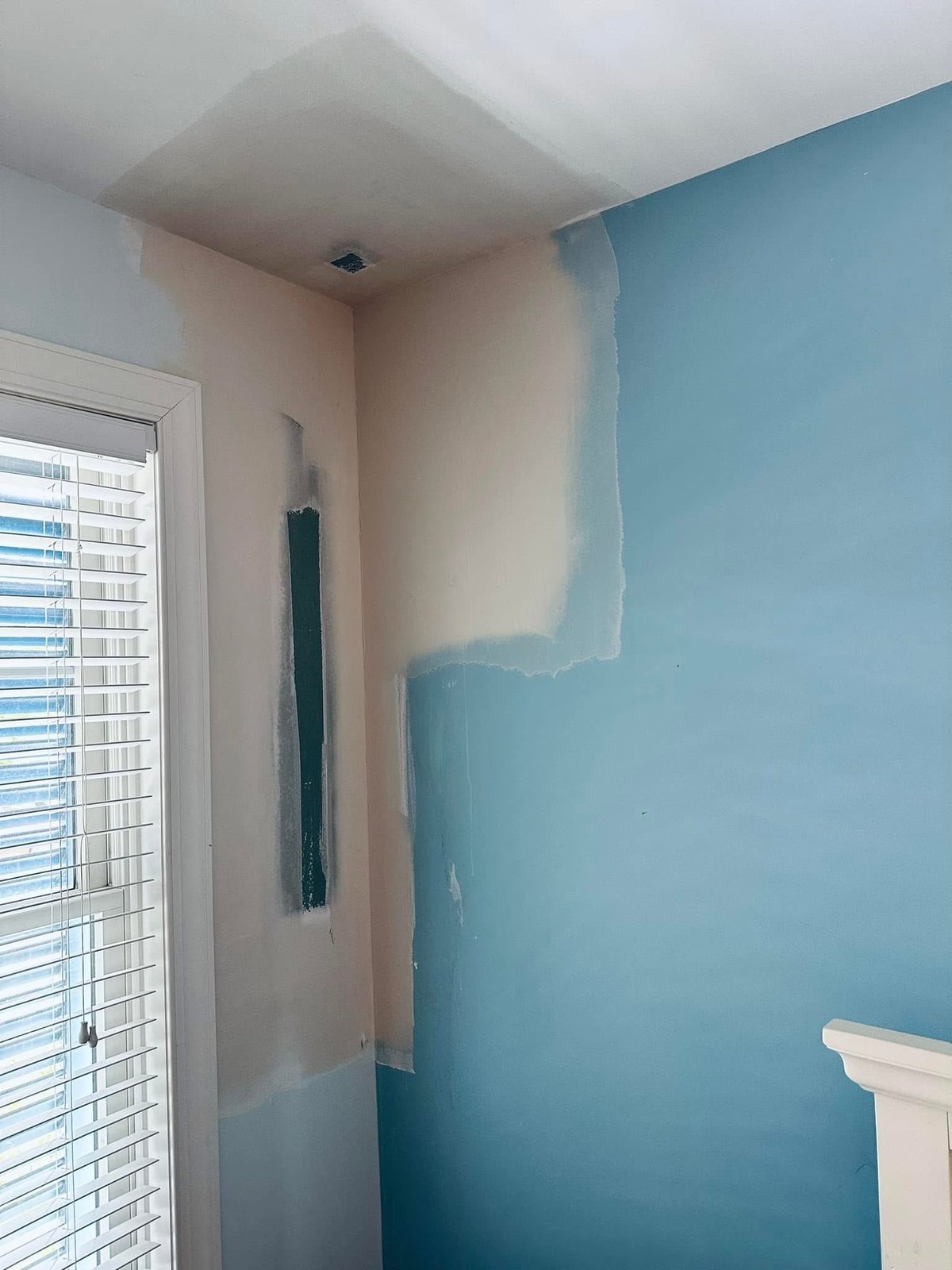 Dewey Beach wall and ceiling repair during finishing