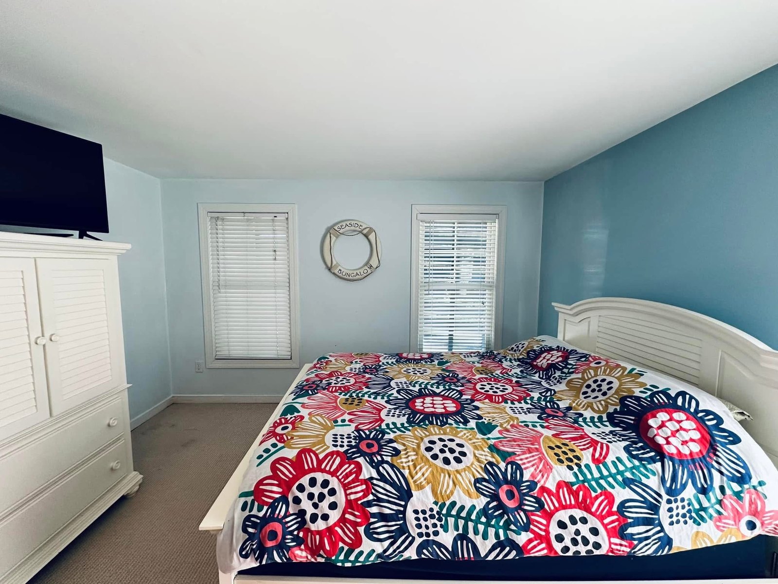 Dewey Beach completed bedroom after water-damage reconstruction