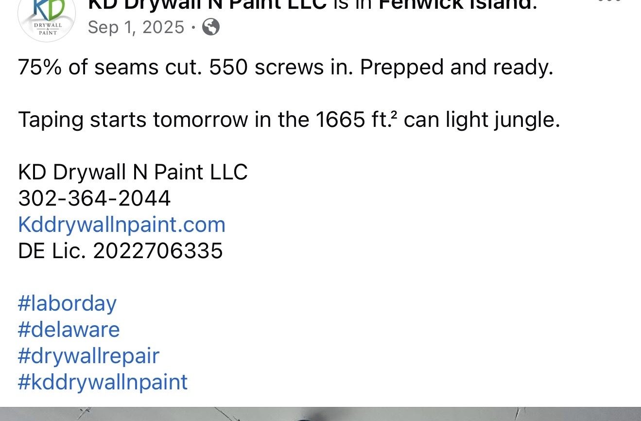 Fenwick Island drywall repair photo 1