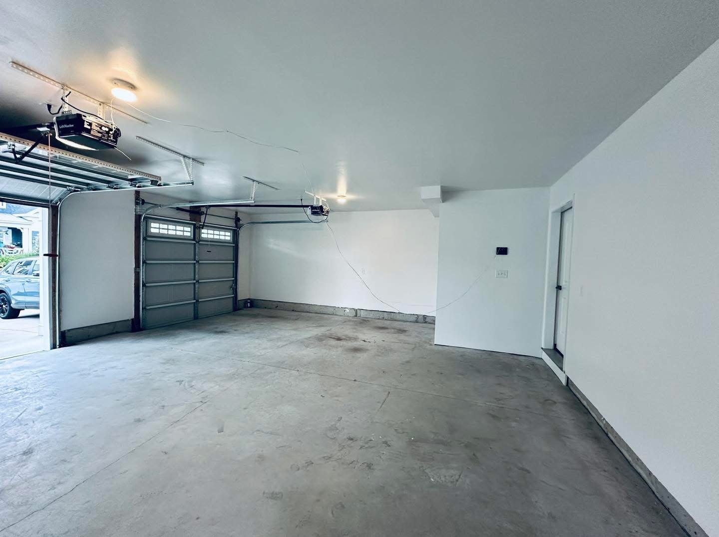Residential garage completed wide view
