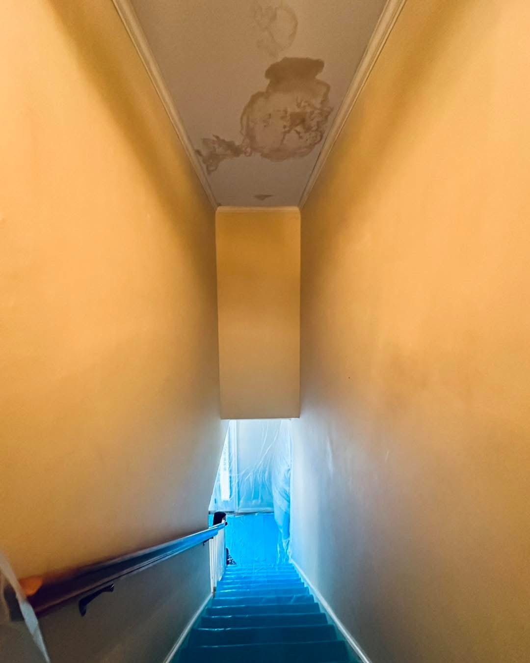 Harrington water-damage ceiling repair project photo 1