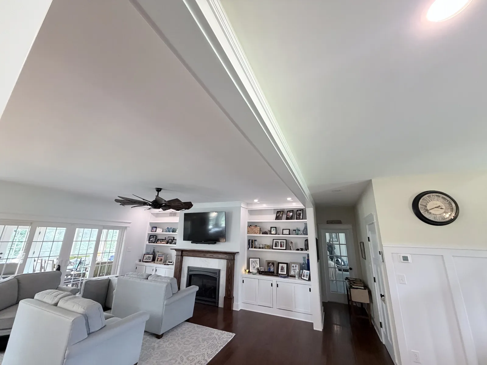 Completed ceiling repair
