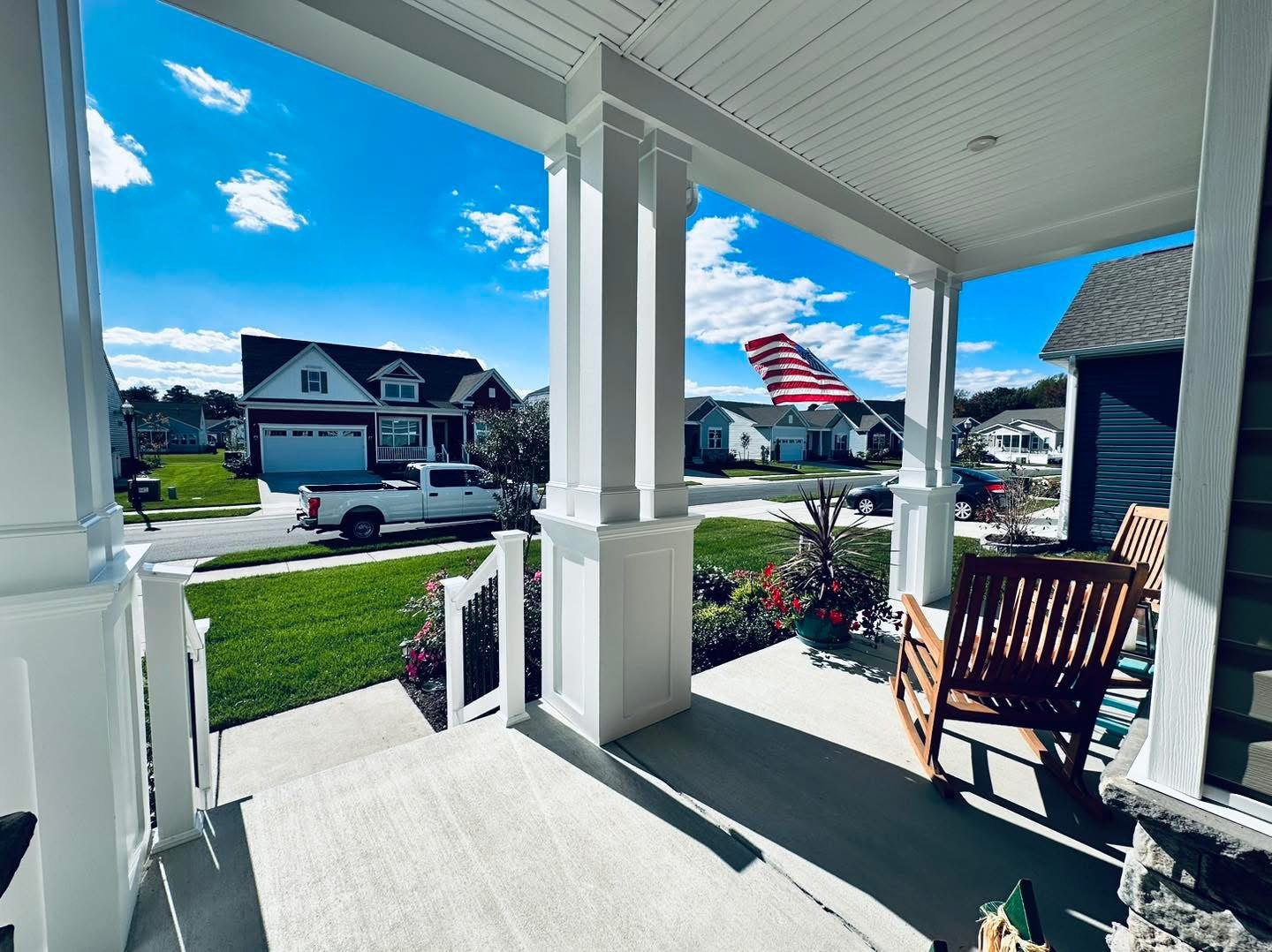 Lewes exterior finish refresh covered porch detail
