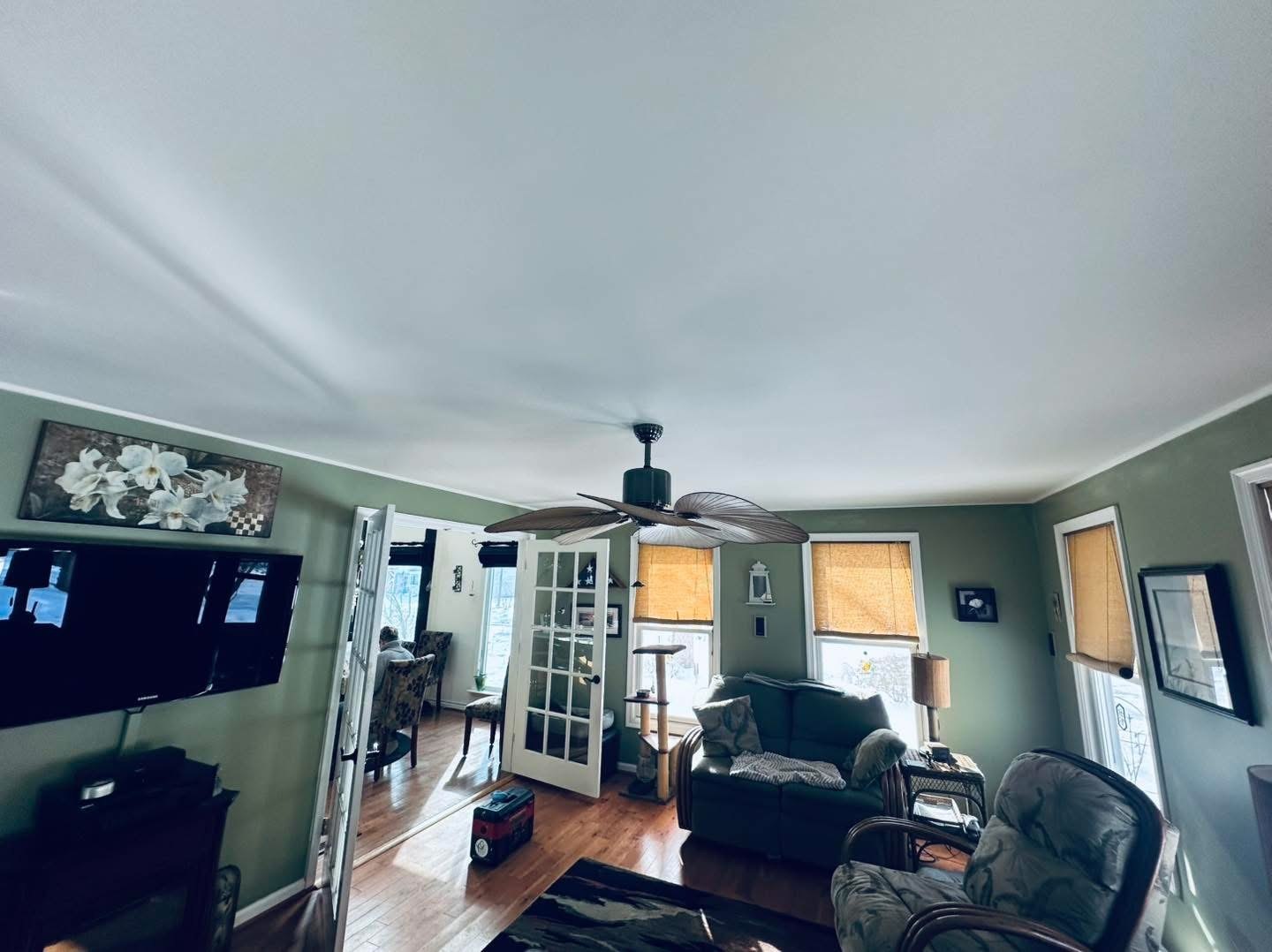 Milton sunroom soffit removal and ceiling replacement project photo 4