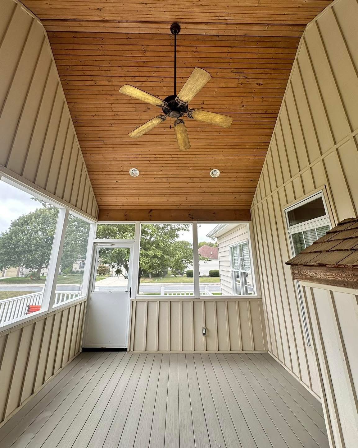 Milton sunroom ceiling restoration project photo 3