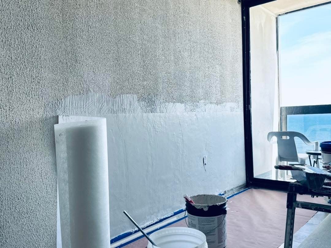 Oceanfront condo wall renovation photo 5
