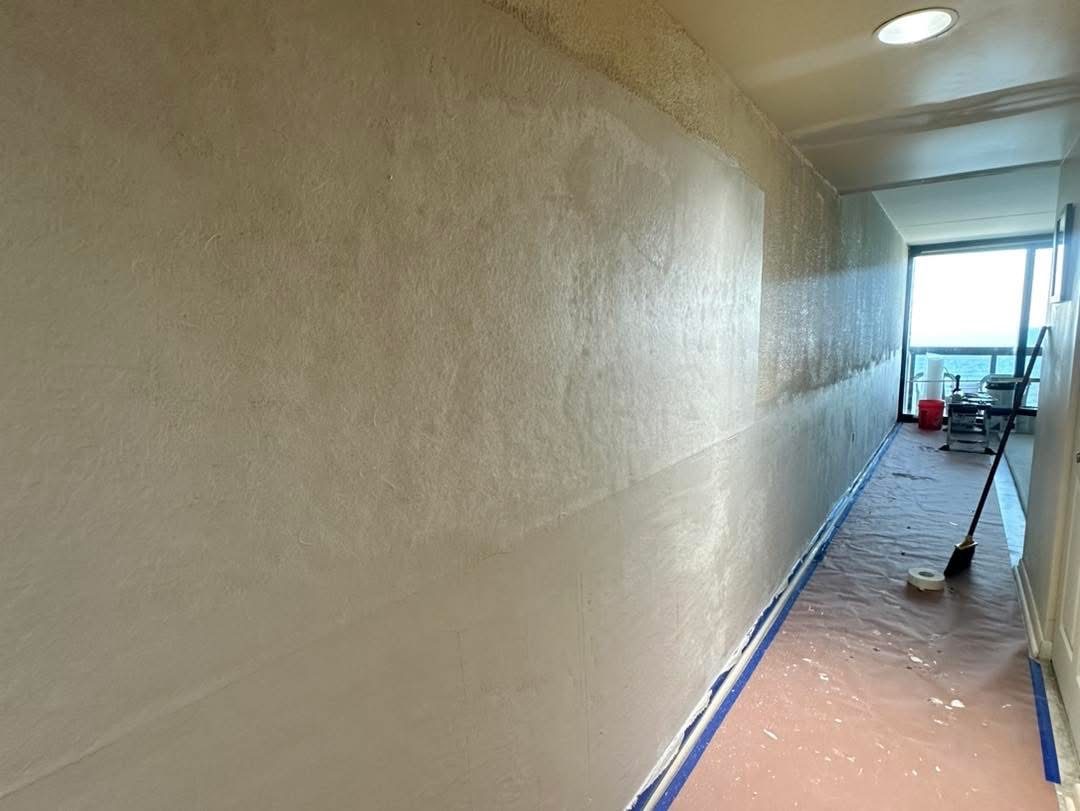 Oceanfront condo wall renovation photo 6