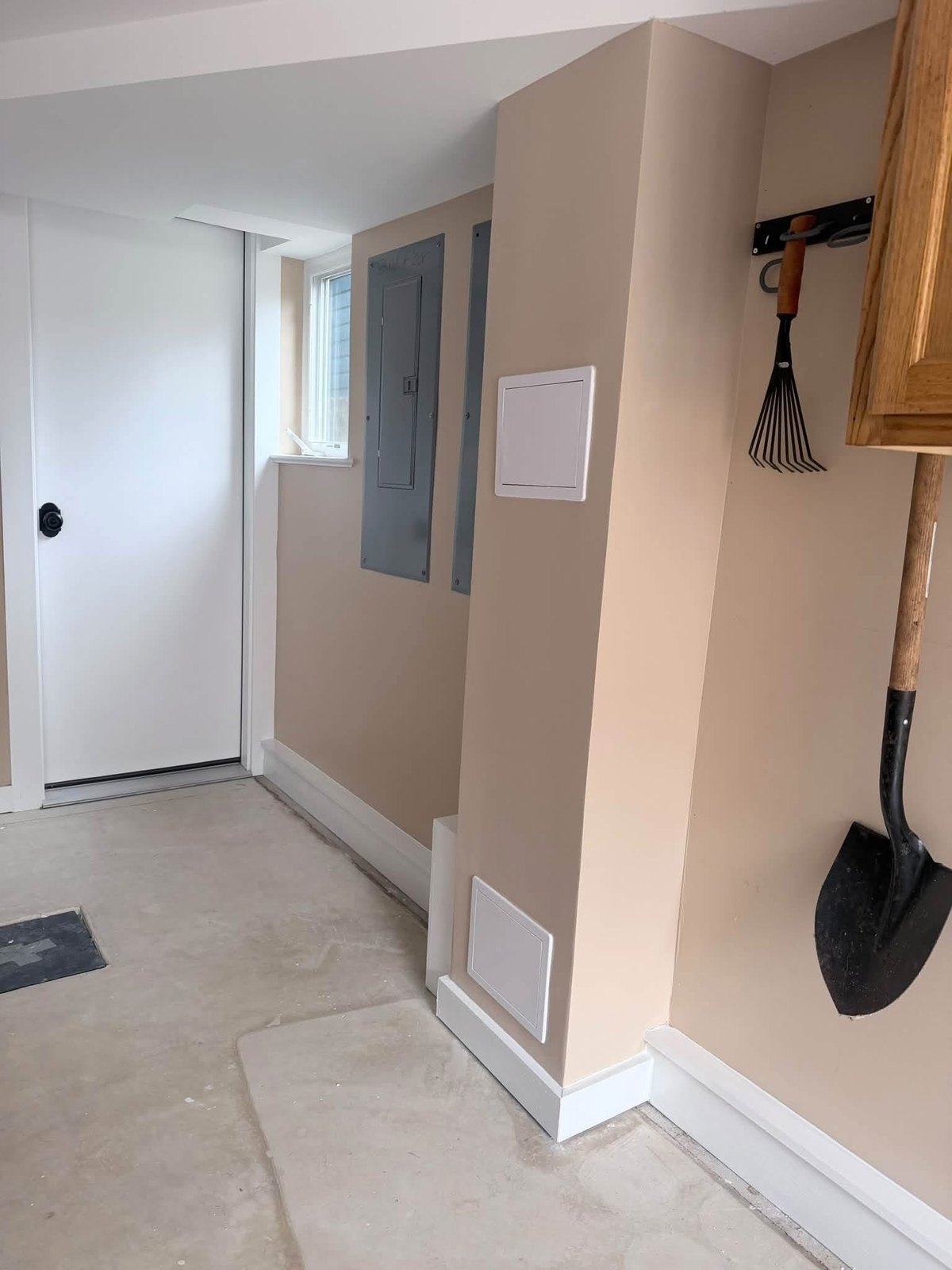 Finished wider Rehoboth Beach room view after drywall repair and paint matching
