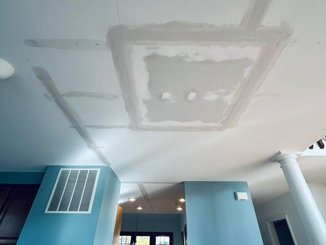 Salt Pond ceiling repair area during work